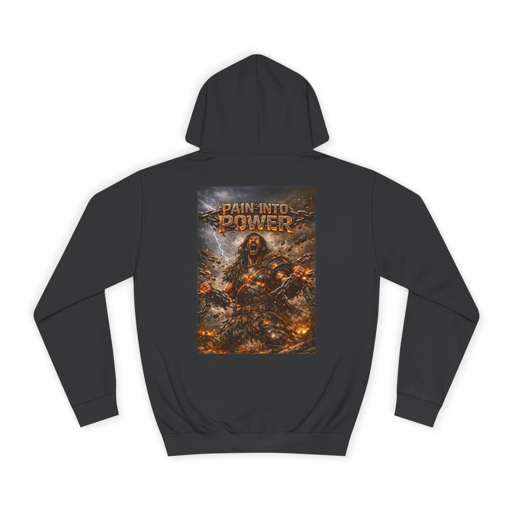 Hoodie — 'Embrace Your Demons' Graphic Hoodie with 'Pain Into Power' Back Art - EMBRACE YOUR DEMONS