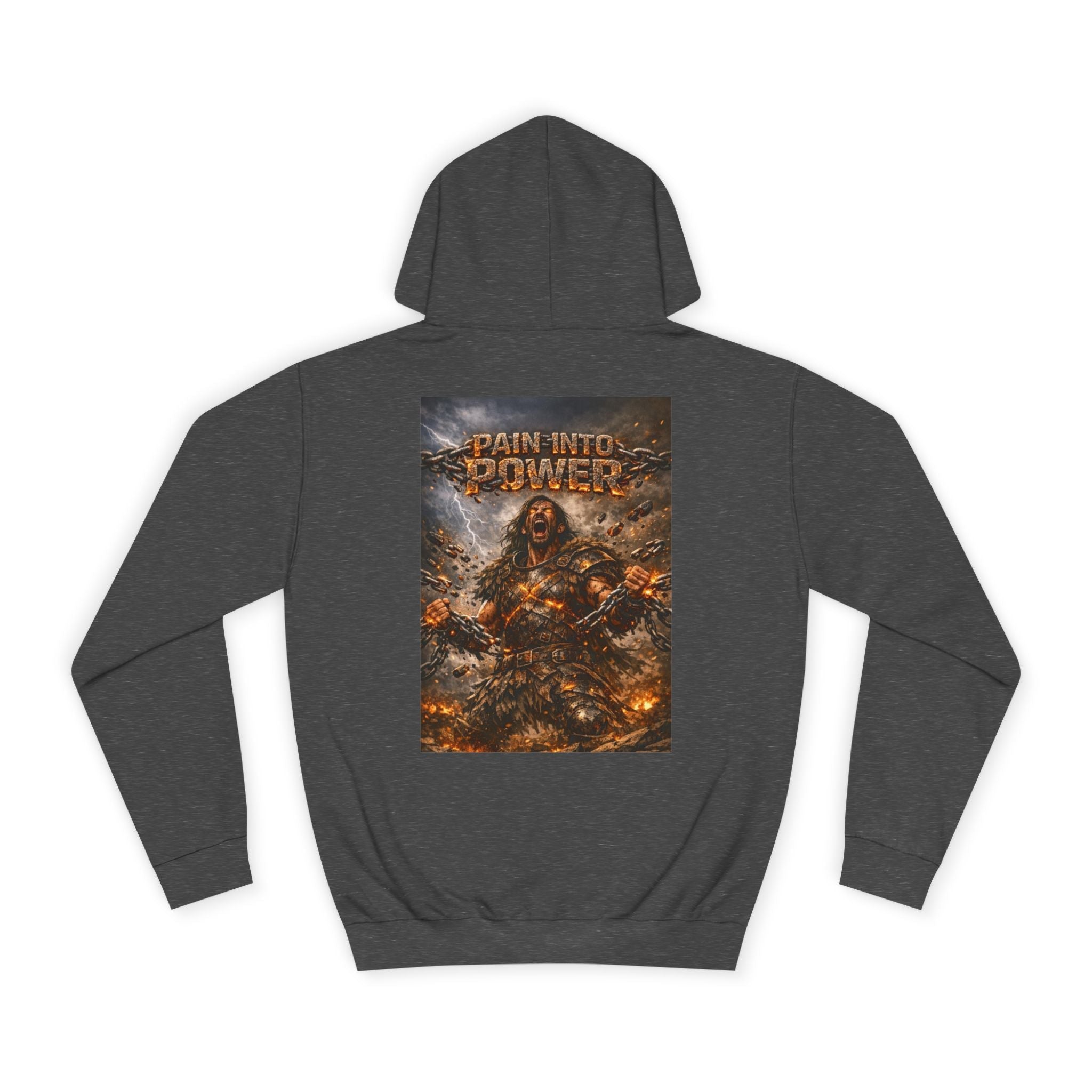 Hoodie — 'Embrace Your Demons' Graphic Hoodie with 'Pain Into Power' Back Art - EMBRACE YOUR DEMONS