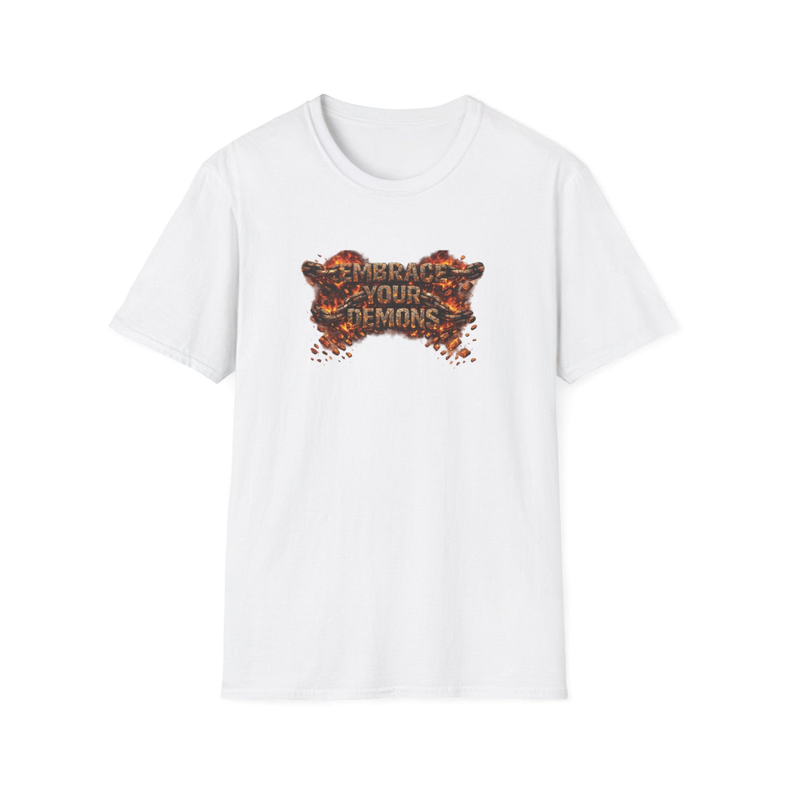 T-Shirt — "Embrace Your Demons / Pain Into Power" Motivational Graphic Tee - EMBRACE YOUR DEMONS