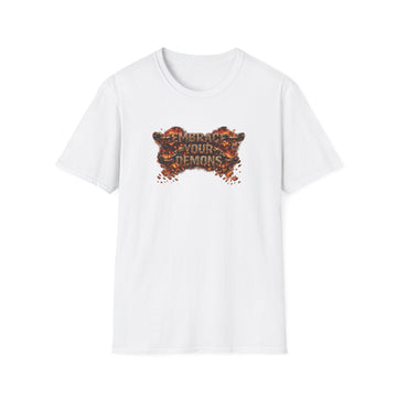 T-Shirt — "Embrace Your Demons / Pain Into Power" Motivational Graphic Tee - EMBRACE YOUR DEMONS