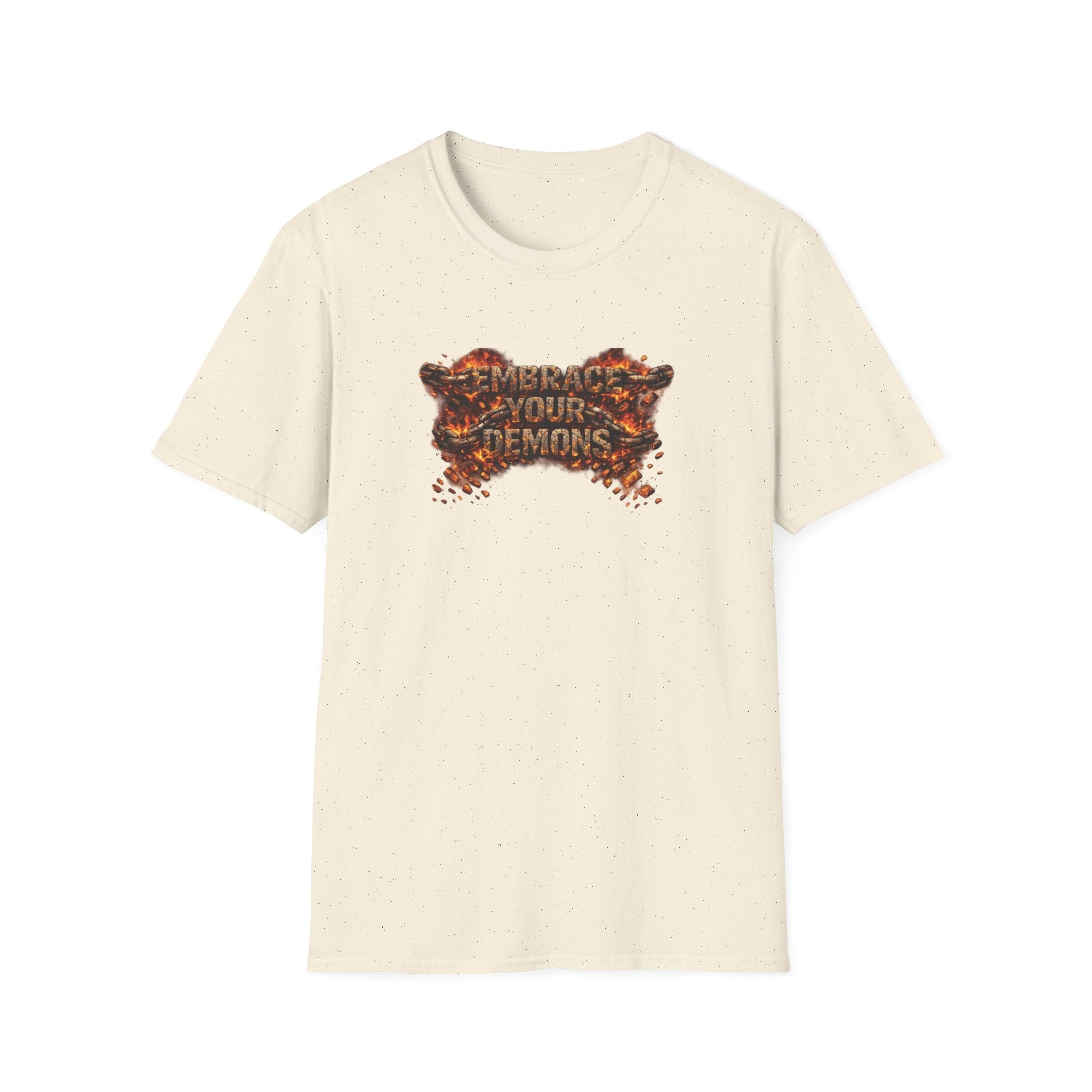 T-Shirt — "Embrace Your Demons / Pain Into Power" Motivational Graphic Tee - EMBRACE YOUR DEMONS