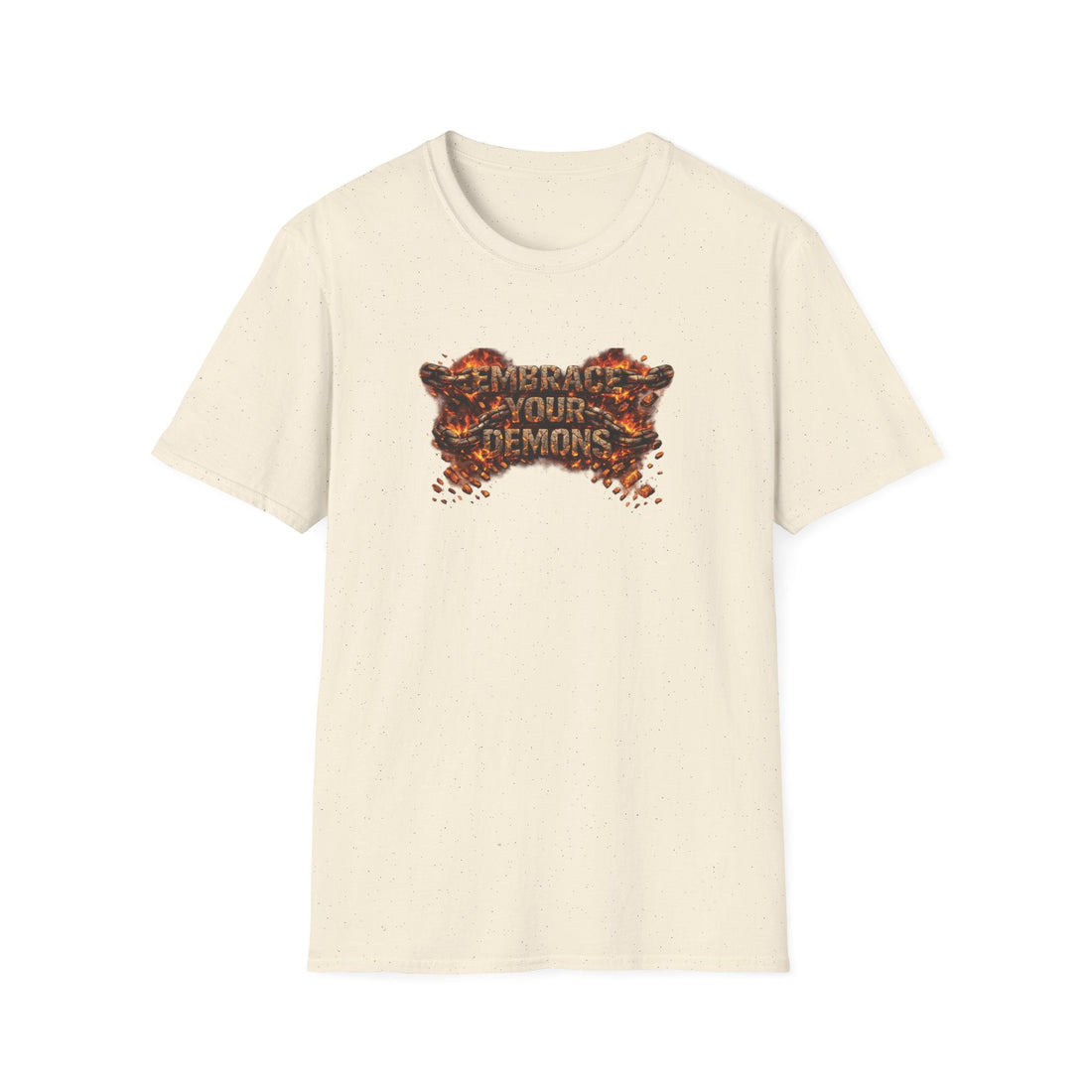 T-Shirt — "Embrace Your Demons / Pain Into Power" Motivational Graphic Tee - EMBRACE YOUR DEMONS