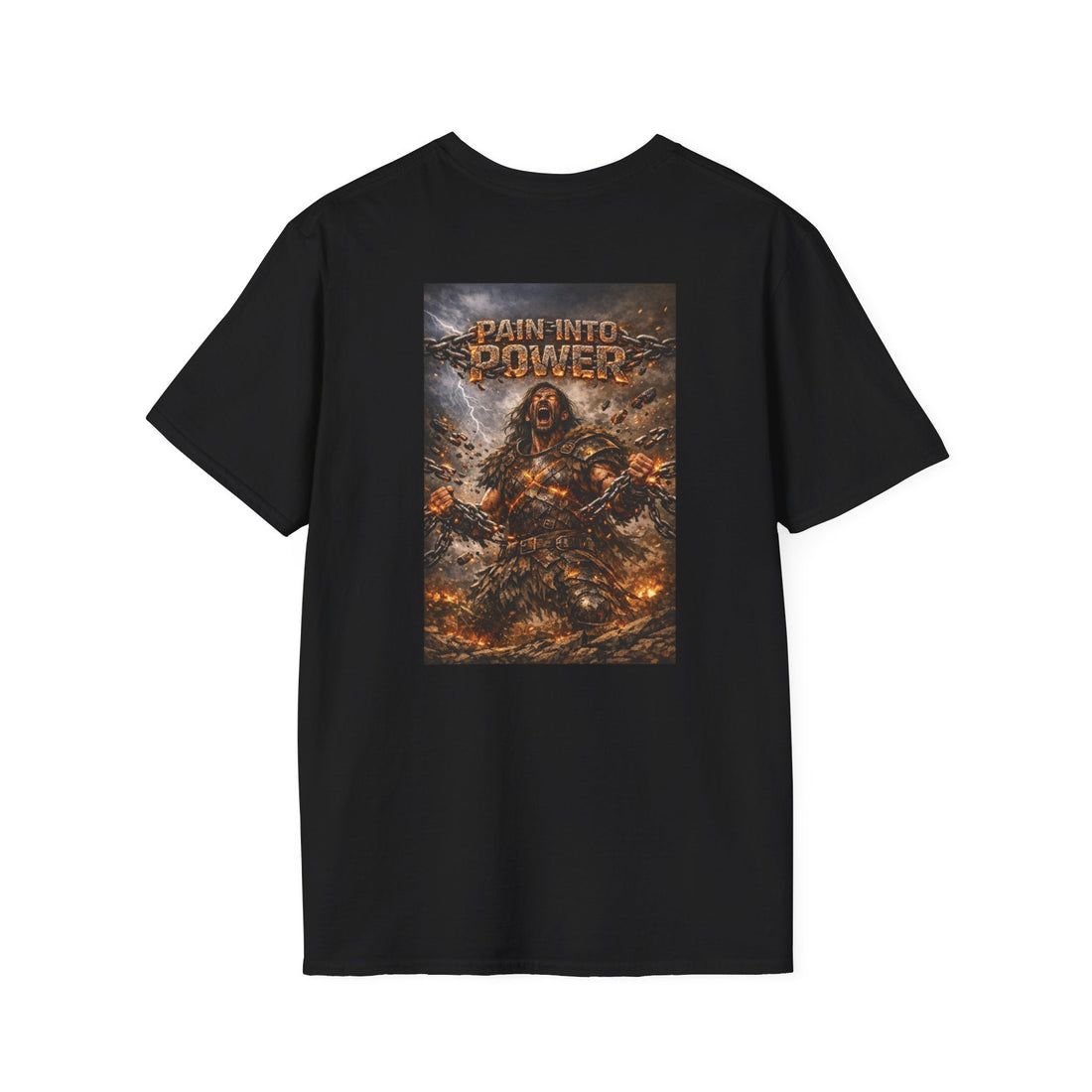 T-Shirt — "Embrace Your Demons / Pain Into Power" Motivational Graphic Tee - EMBRACE YOUR DEMONS