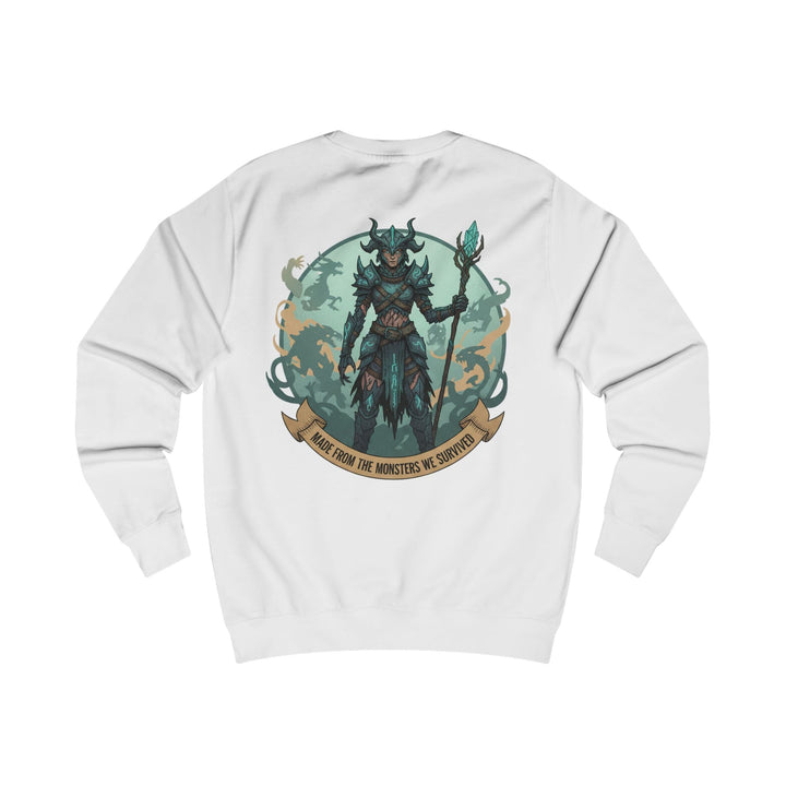 Viking Druid Sweatshirt — "There’re Fewer The Monstrous We Summon" Fantasy Crewneck - EMBRACE YOUR DEMONS